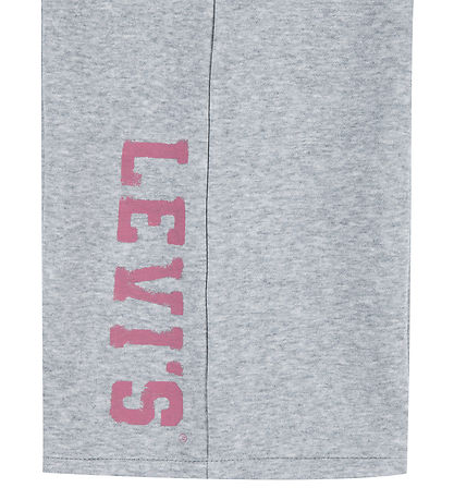 Levis Sweatpants - Wide Leg - Gråmeleret m. Rød