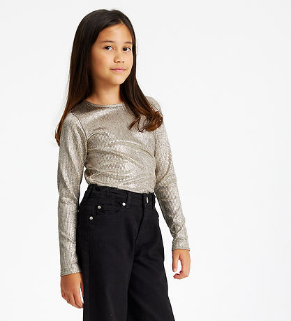 The New Bluse - Rib - TNLeah - Guld