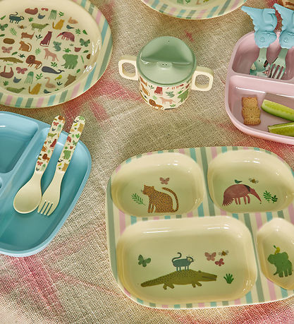 Rice Spisesæt - Melamin - 4 stk. - Sweet Jungle Print