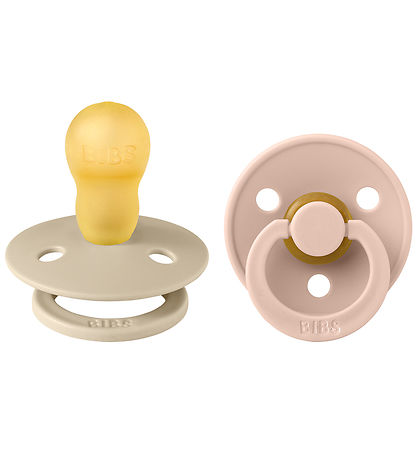 BIBS Colour Sutter - 2-pak - Str. 3 -   Rund - Vanilla/Blush