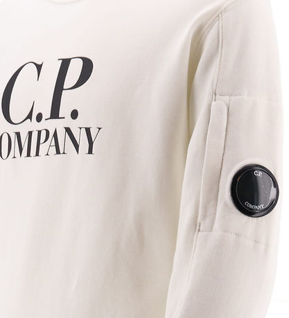 C.P. Company Sweatshirt - Gauze White m. Logo