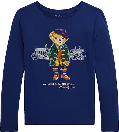 Polo Ralph Lauren Bluse - Blå m. Bamse