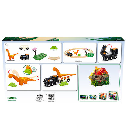 BRIO World Togbane - Cirkelsæt Dinosaur - 12 Dele - 36098