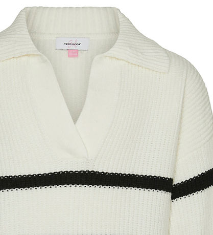 Vero Moda Girl Bluse - Strik - VmLuna - Birch/Black