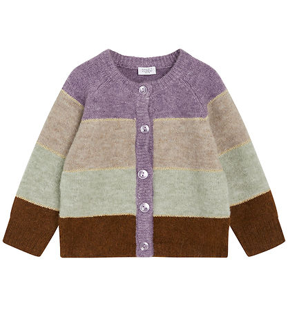 Hust and Claire Cardigan - Strik - Charlotte - Dark Plum m. Glim