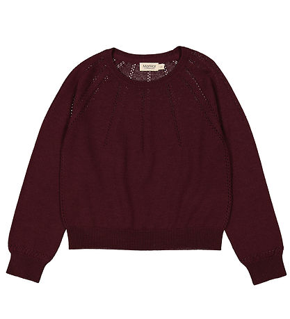 MarMar Bluse - Uld - Thulla - Deep Mulberry m. Krave