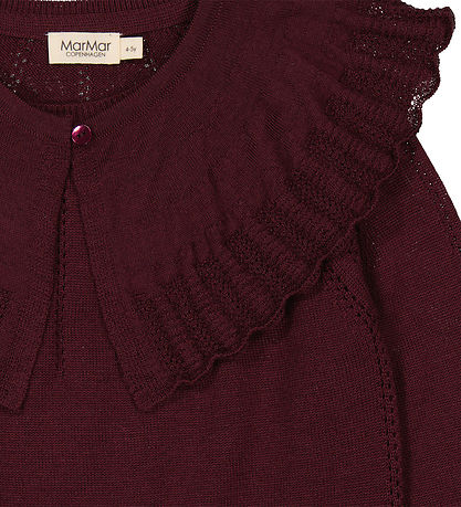 MarMar Bluse - Uld - Thulla - Deep Mulberry m. Krave