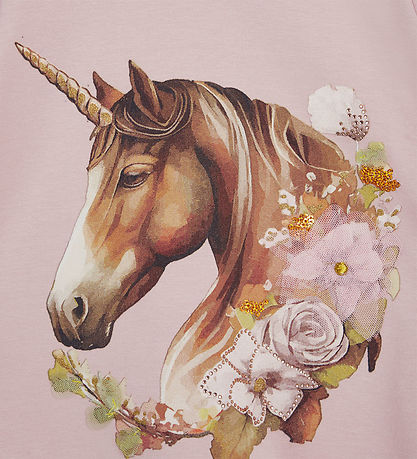 Hust and Claire Bluse - Anie - Dusty Rose m. Enhjørning
