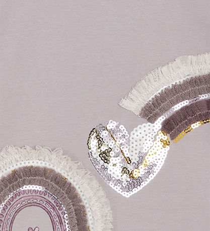 Hust and Claire Bluse - Alma - Purple Dove m. Palietter