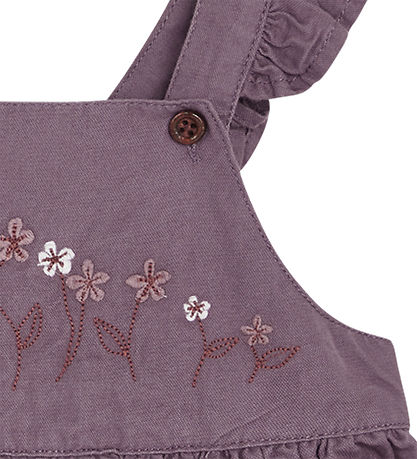 Hust and Claire  Kjole - Dream - Dark Plum m. Blomster