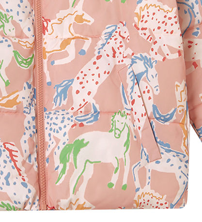 Stella McCartney Kids Dynejakke - Rosa m. Heste