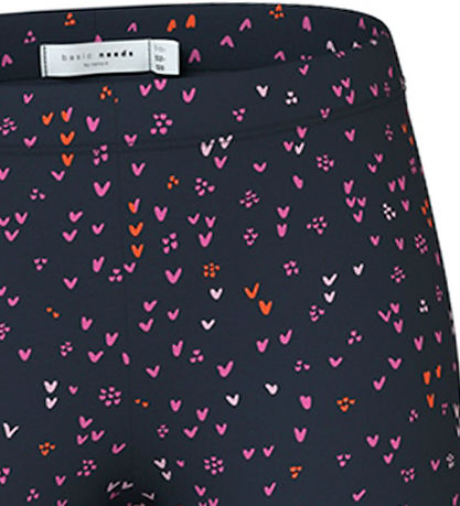 Name It Leggings - Sweat - NkfDavina - Dark Sapphire/Hearts