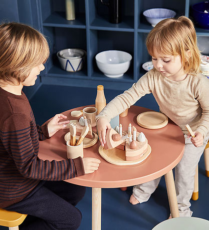 Flexa Play Service - 10 stk. - Mustard/Naturalwood