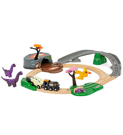 BRIO World Togbanesæt m. Dinosaurer - 21 dele - 36094
