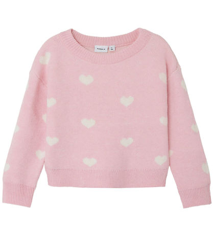 Name It Bluse - Strik - NmfOdessa Ls Knit - Roseate Spoonbill