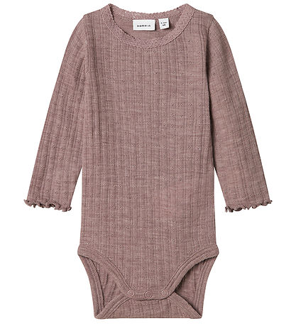 Name It Body l/æ - Uld - Rib - NbfWossa - Purple Dove