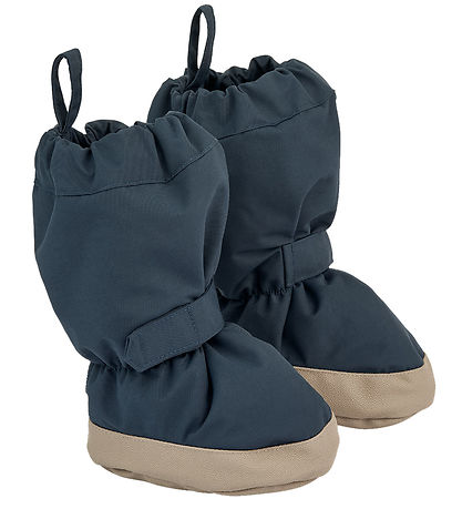 Wheat Overtrækssko m. Fleece - Tech - Dark Blue