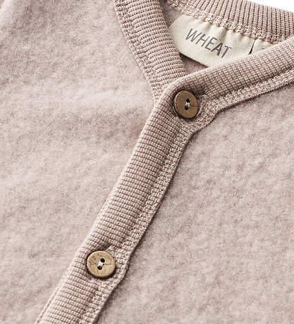 Wheat Cardigan - Uldfleece - Kari - Dry Rose