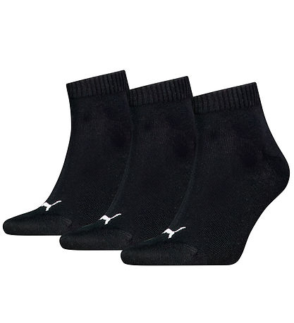 Puma Ankelstrømper - 3-pak - Quarter Plain - Sort