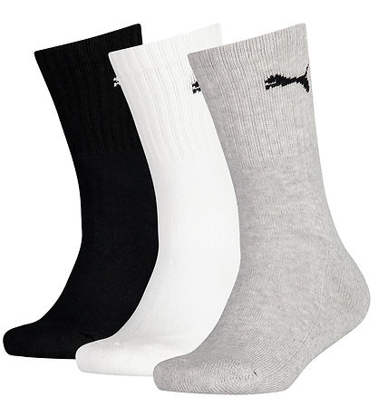 Puma Strømper - 3-pak - Crew - Grå/Hvid/Sort