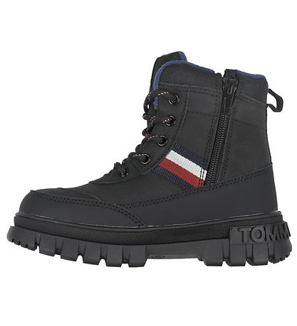 Tommy Hilfiger Vinterstøvler - Stripes Fur - Sort