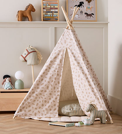 Kids Concept Legetelt - Tipi Dot - Hvid/Beige