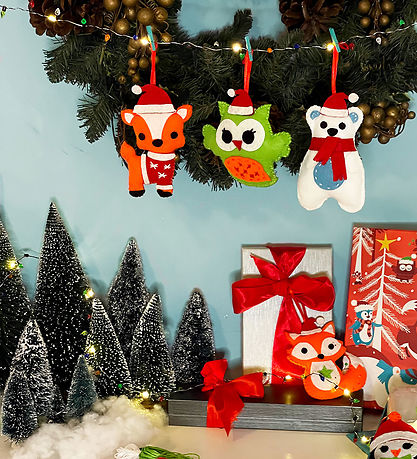 BOX CANDIY Kreasæt - Filtdyr-pynt - Totally Santa