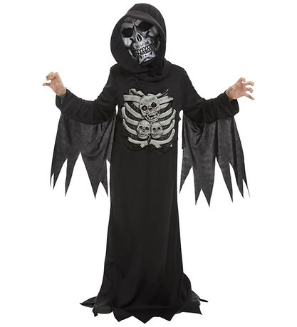 Smiffys Udklædning - Skeleton Reaper - Sort