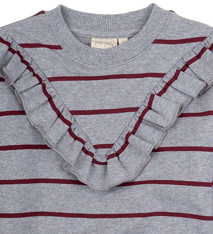 Petit Piao Sweatshirt - Light Grey Melange Stripe