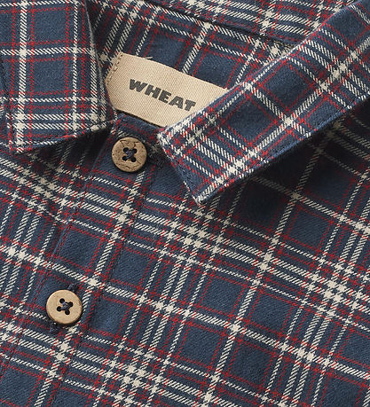 Wheat Skjorte - Oscar - Navy Check