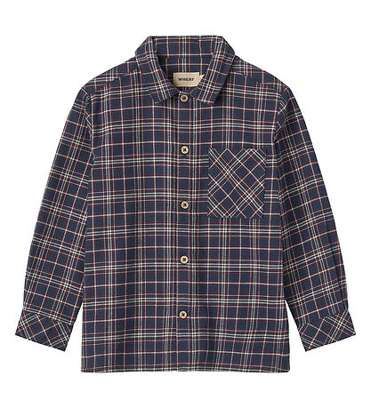 Wheat Skjorte - Oscar - Navy Check