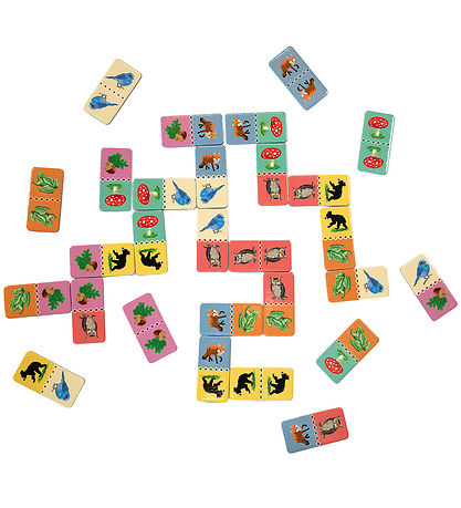 Eeboo Spil - Domino - Busy Woods