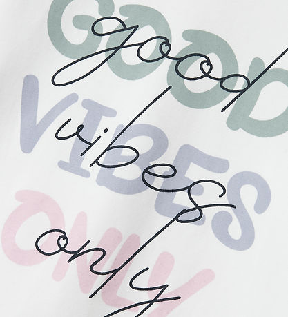 Name It Bluse - NkfVix - Bright White/Good Vibes On