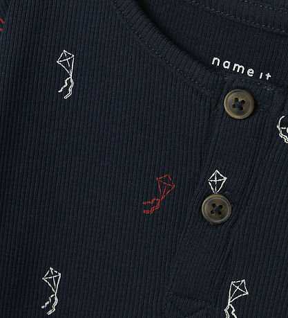 Name It Bluse - Rib - NmmLabela - Navy Blazer