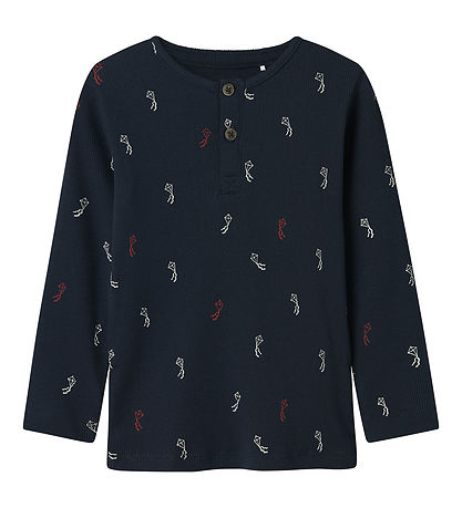 Name It Bluse - Rib - NmmLabela - Navy Blazer