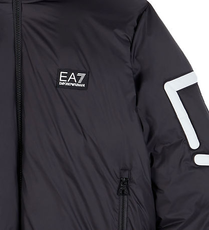 EA7 Dynejakke - Armani Blue m. Hvid