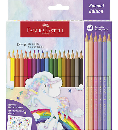 Faber-Castell Farveblyanter - 24 stk.  Unicorn Pastel