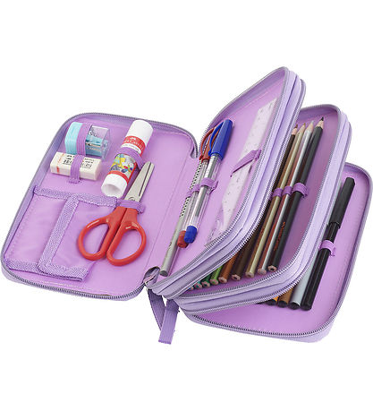 Faber-Castell Penalhus m. Indhold - Unicorn - Lilla