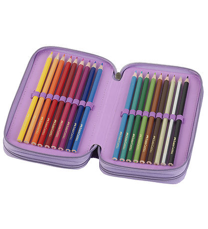 Faber-Castell Penalhus m. Indhold - Unicorn - Lilla