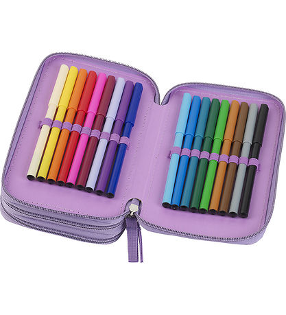 Faber-Castell Penalhus m. Indhold - Unicorn - Lilla