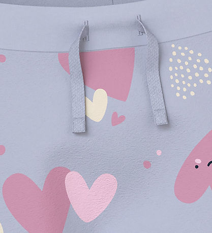 Name It Bukser - NbfVandora - Icelandic Blue/Hearts