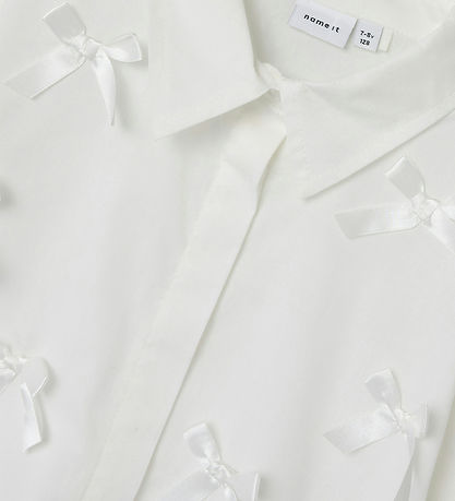Name It Skjorte - NkfOlara - Bright White/Bow