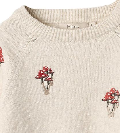 Fliink Bluse - Strik - Benna Mushroom - Sandshell
