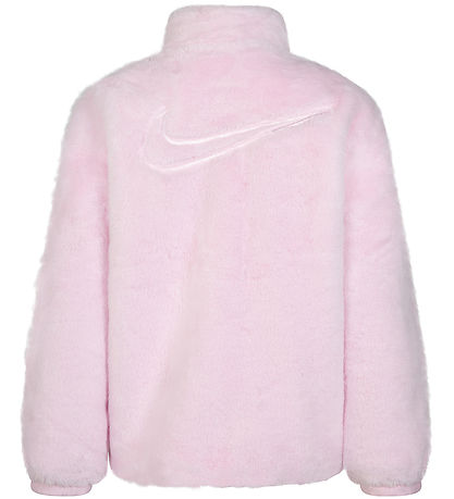 Nike Jakke - Soft & Cozy - Imiteret Pels - Pink Foam