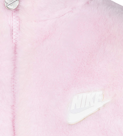 Nike Jakke - Soft & Cozy - Imiteret Pels - Pink Foam