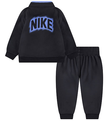 Nike Træningssæt - Cardigan/Bukser - Sort/Lilla
