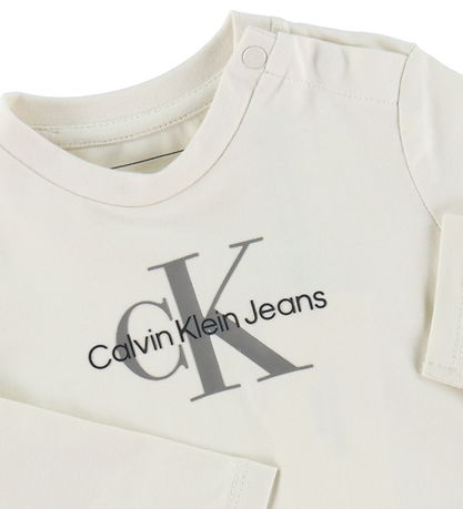 Calvin Klein Bluse - Monogram - Turtledove