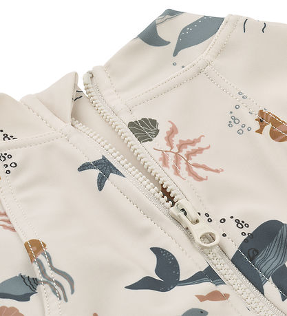 Liewood Badedragt - Maxime Baby - UV40+ - Sea Creature/Sandy