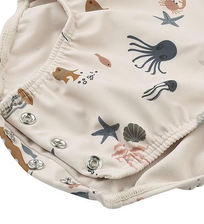 Liewood Badedragt - Maxime Baby - UV40+ - Sea Creature/Sandy