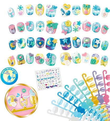 Aquabeads Perlesæt - Nail Studio - Stars & Unicorns Nail Refill